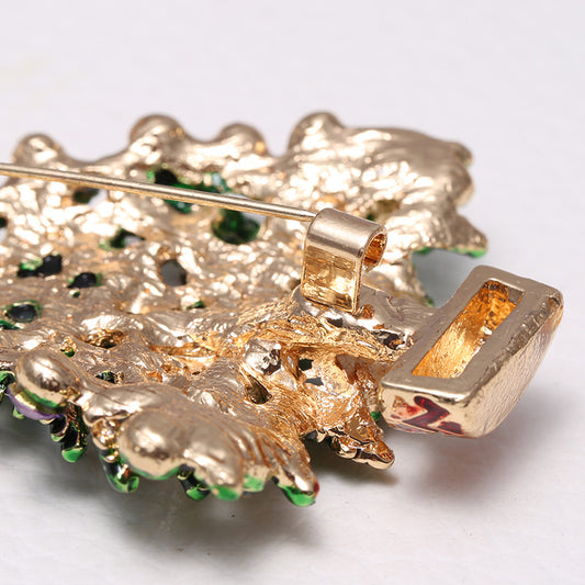 Christmas Tree Brooch | Alloy Korean Diamond Oil Drop 37x53mm