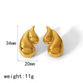 18K Double-Layer Water Drop Earrings | Stainless Steel Gold Silver