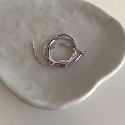 Multi-Layer Chain Ring | Metal Retro Personality Gold Silver