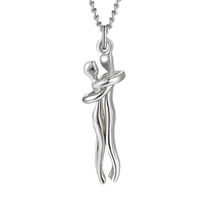 Love Hug Pendant Necklace | Unisex Collarbone Chain