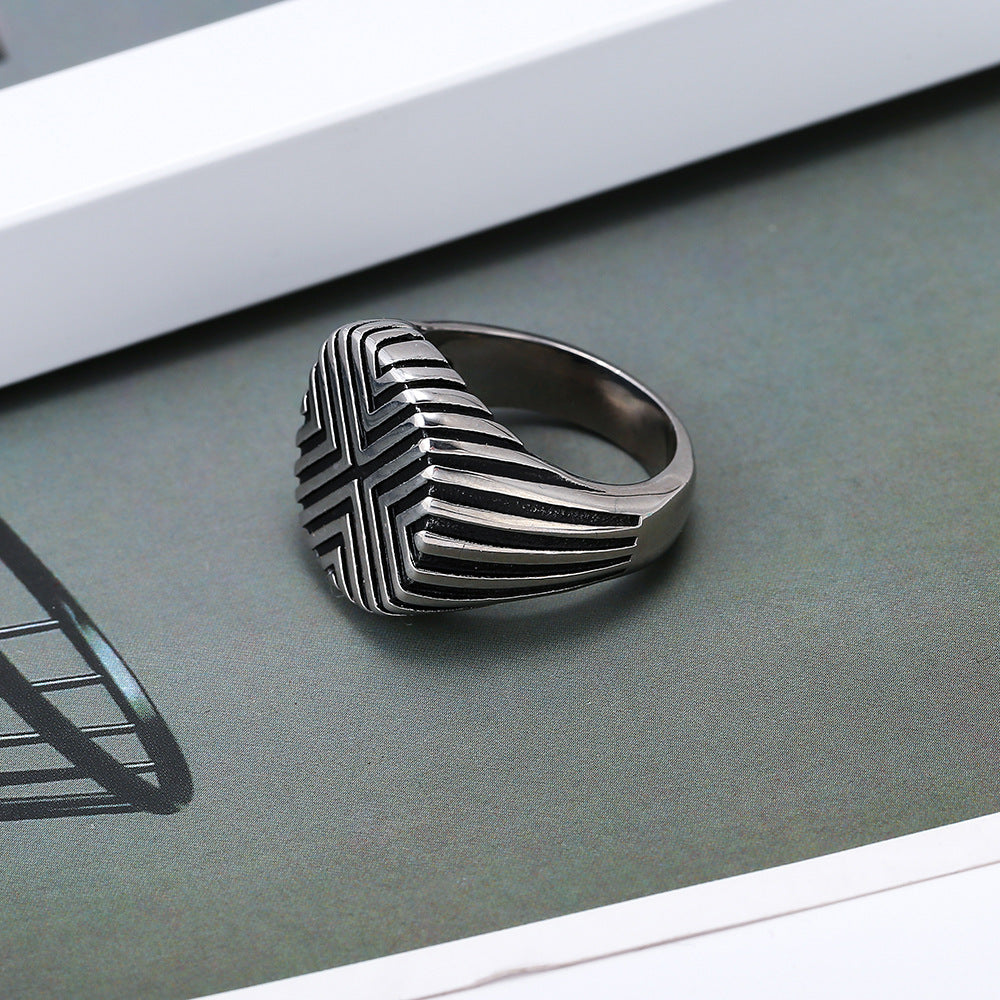 Retro Floral Punk Ring
