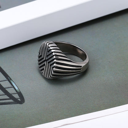 Retro Floral Punk Ring