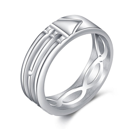 Festive Silver and Gold Ring | Alloy Unisex Geometric Sizes 6–12