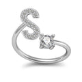 A-Z Initial Letter Ring for Women and Men | Adjustable Alloy
