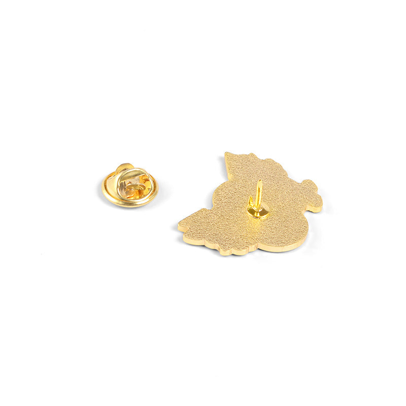 Alloy Drip Brooch | Geometric Electroplated European Unisex