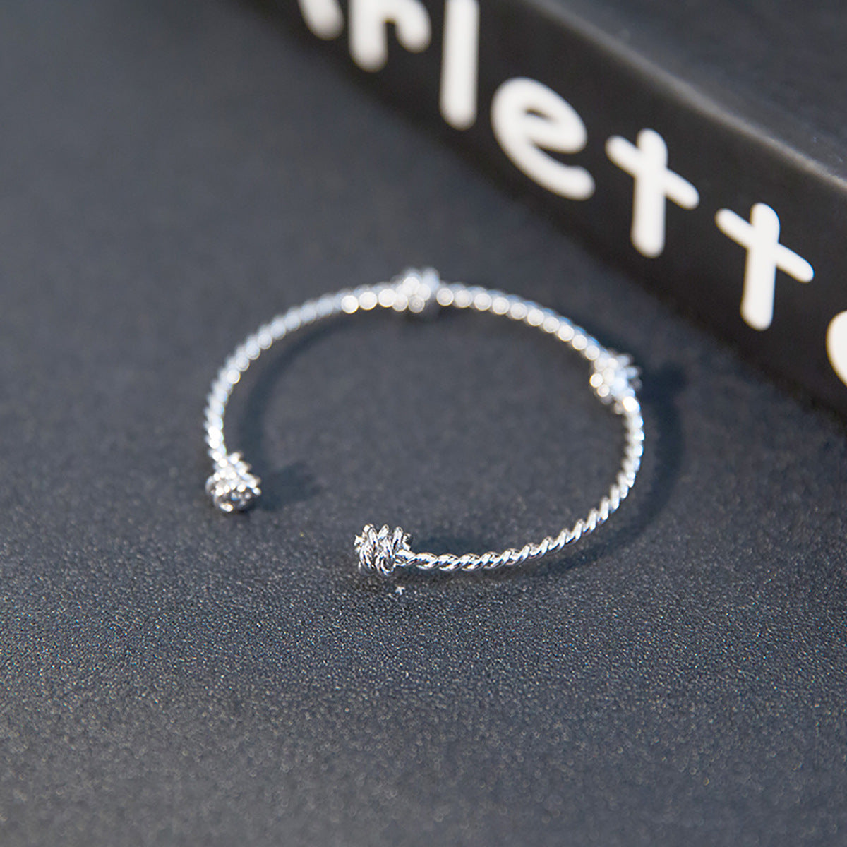 Triple Knot Open Bangle for Women