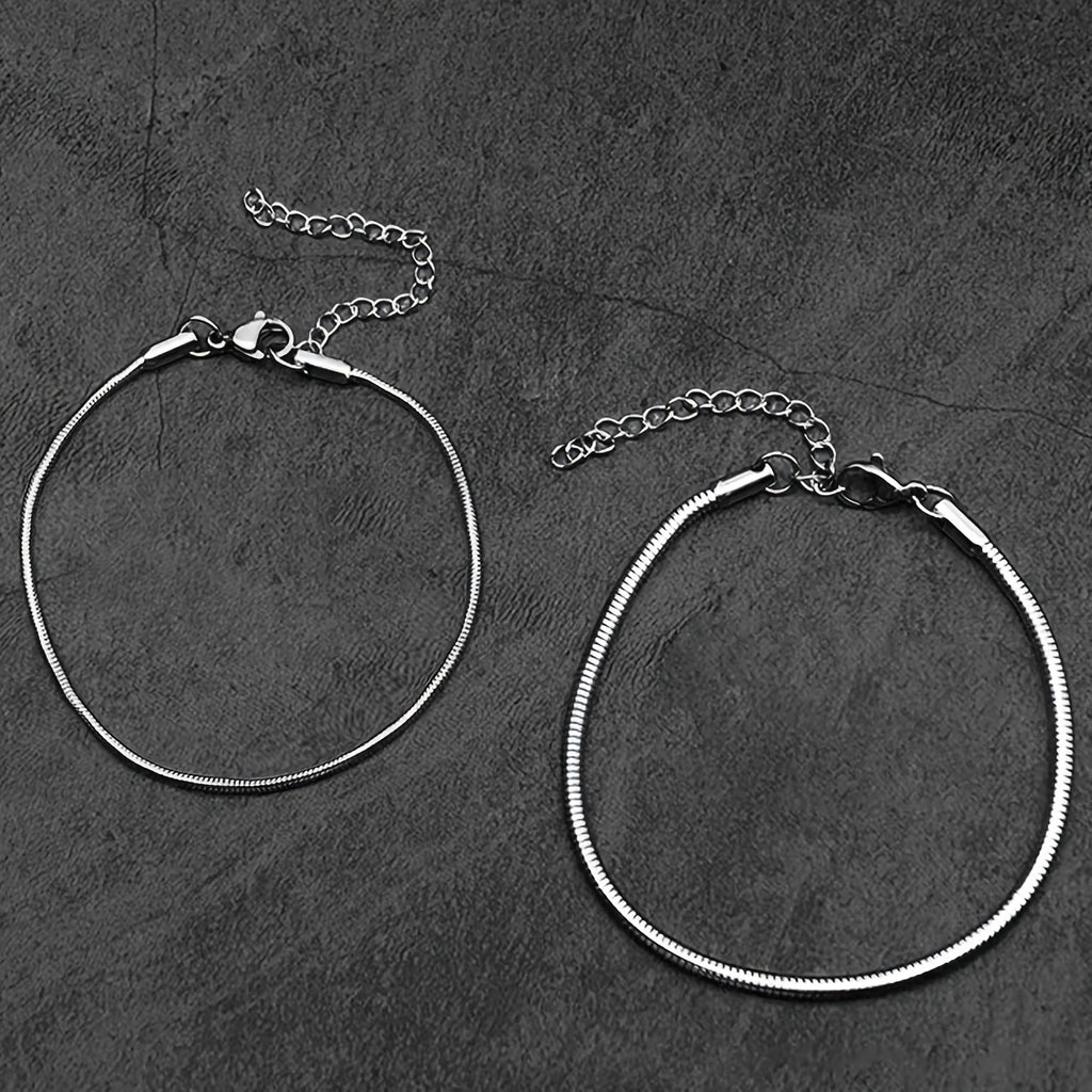 Snake Chain Couple Bracelet Set 2