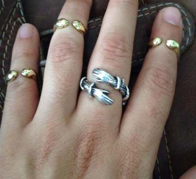 Love Hands Embracing Ring for Women | Romantic Design