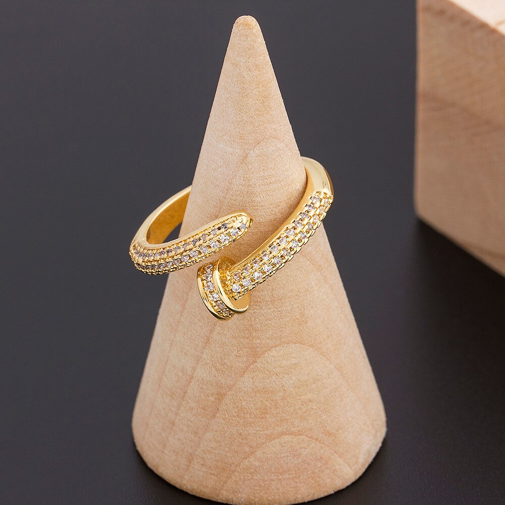 Geometric Nail Ring Set