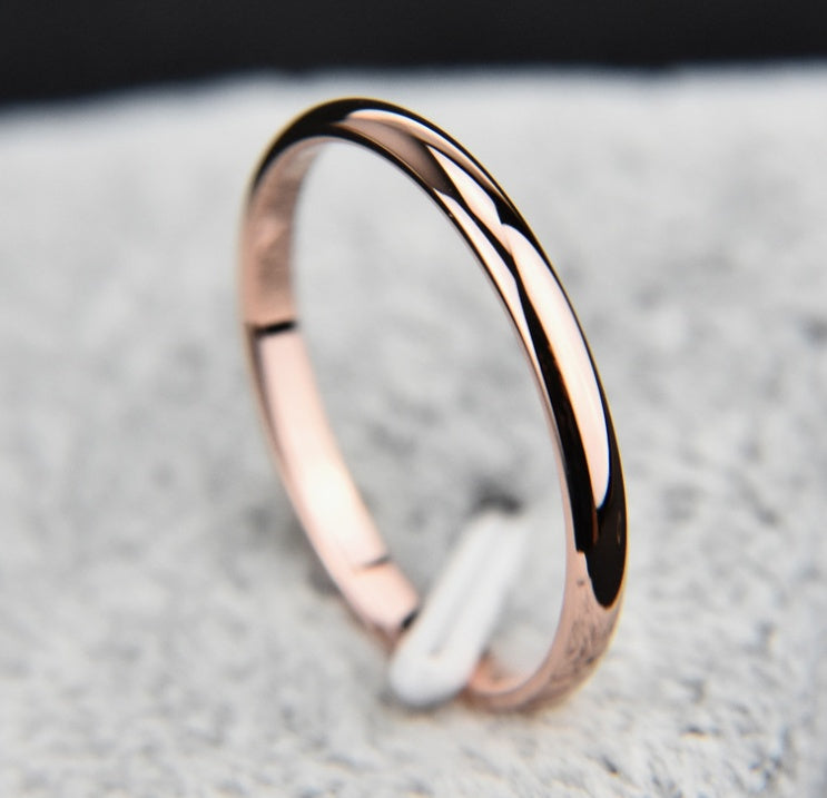 Titanium Steel Couple Ring | Vacuum Plated