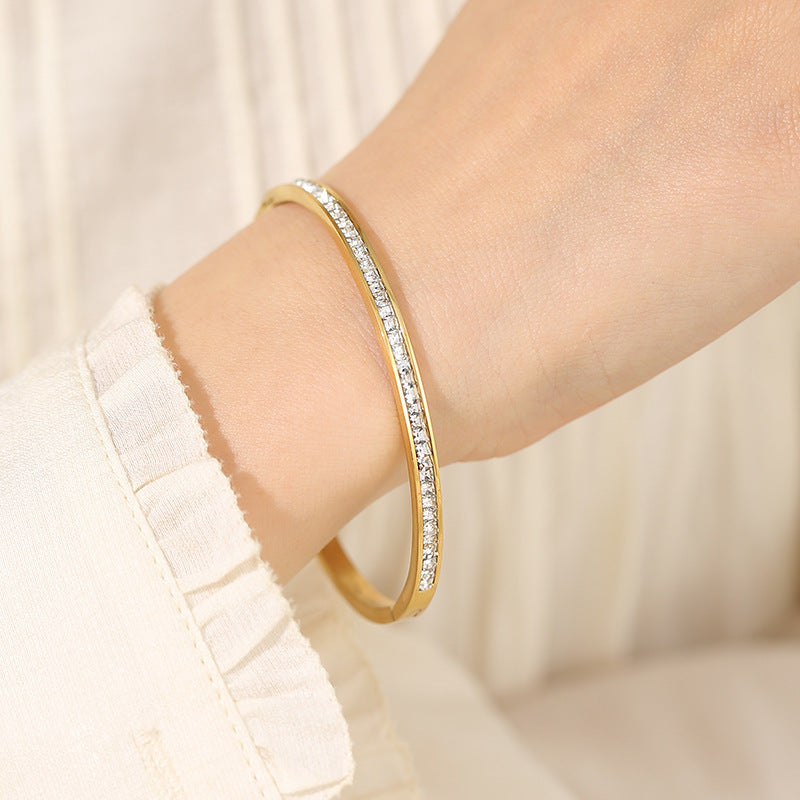 Starry Sky Diamond-Embedded Titanium Steel Bracelet
