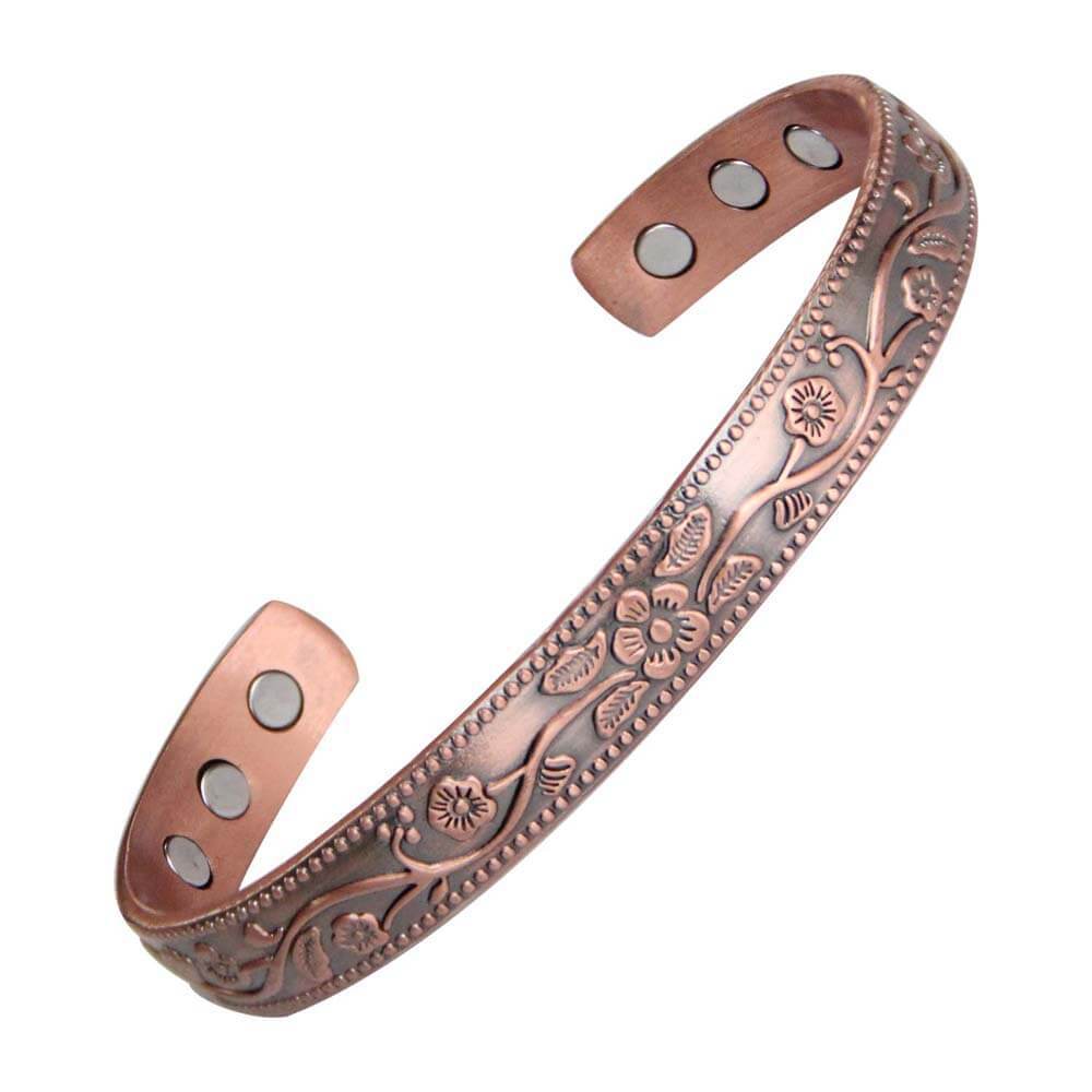 Magnetic Therapy Bracelet for Women in Red Copper