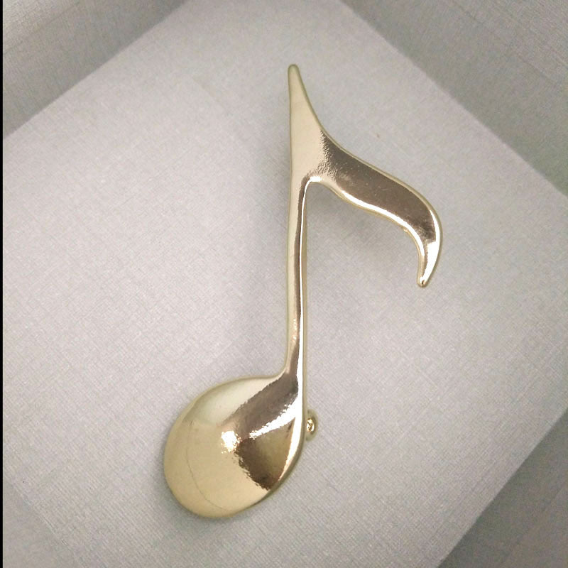 Musical Note Brooch | Alloy Electroplated Yellow Celebrity Street