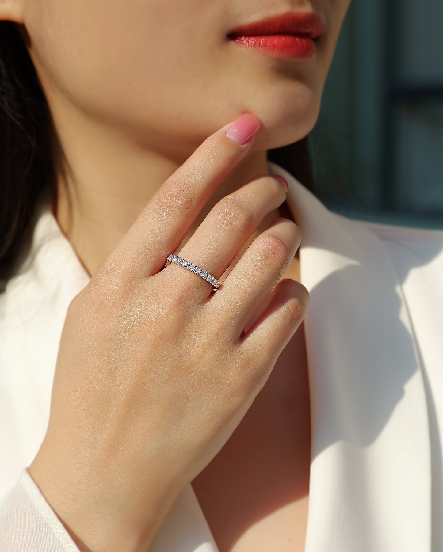 Parallel World Moissanite Ring Set | S925 Silver Gold Rose Gold