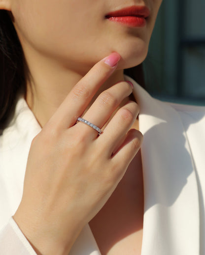 Parallel World Moissanite Ring Set | S925 Silver Gold Rose Gold