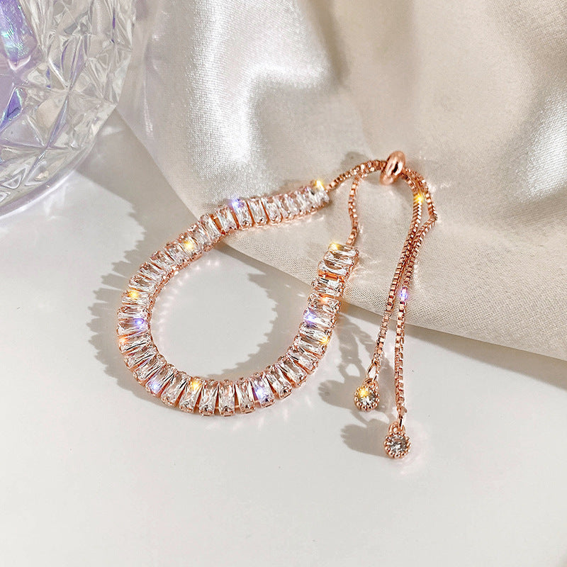 Adjustable Rhinestone Bracelet for Women | Shiny Fashion Design