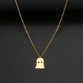 925 Silver Cute Ghost Pendant Necklace
