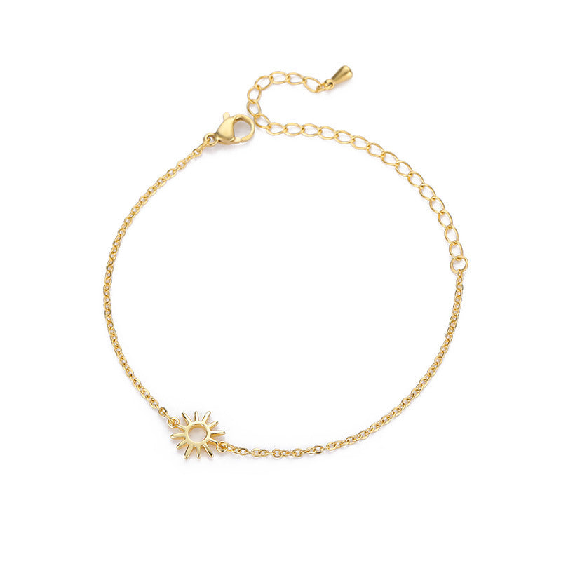 Star Pendant Chain Bracelet in Stainless Steel for Women
