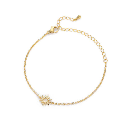 Star Pendant Chain Bracelet in Stainless Steel for Women