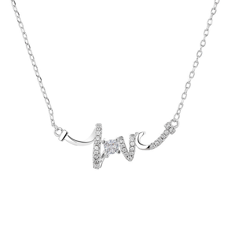 LOVE Letter Pendant Necklace for Women | Gold and Silver