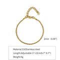 Stainless Steel 18K Cuban Chain Bracelet | Hemp Flower Design