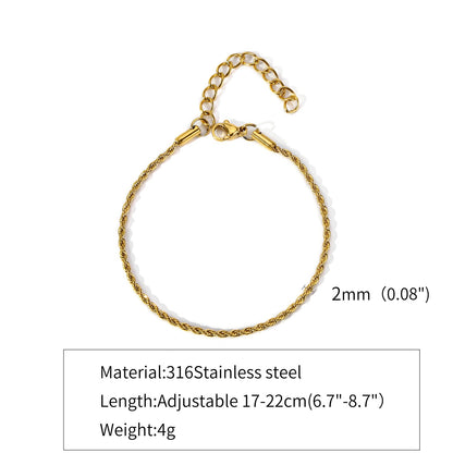 Stainless Steel 18K Cuban Chain Bracelet | Hemp Flower Design