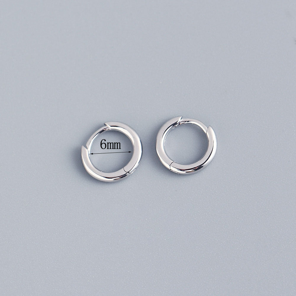 Korean Diamond Embedded Earrings | Copper Gold Silver Versatile