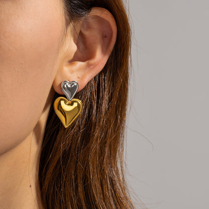 Zofia Heart Earrings | Stainless Steel INS Style Love Stud