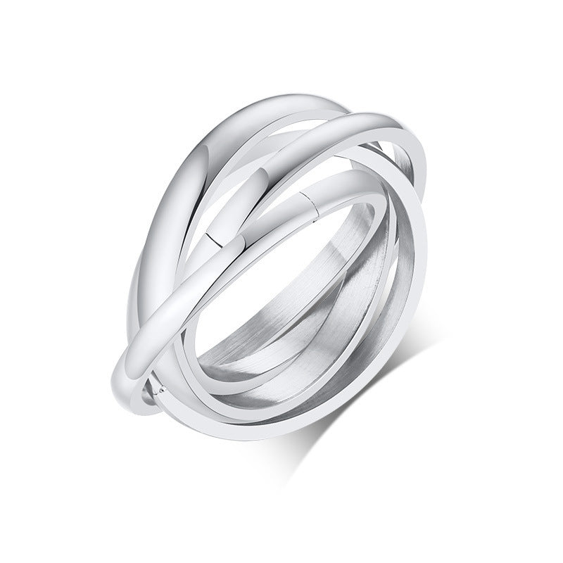 Three-in-One Winding Ring | Titanium Steel Unisex Multi-Style