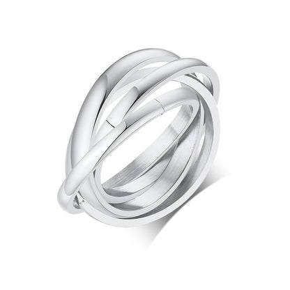 Three-in-One Winding Ring | Titanium Steel Unisex Multi-Style