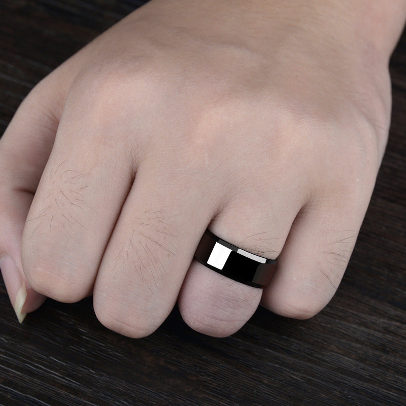 Niche Stainless Steel Couple Ring | Geometric Unisex Multi-Colour