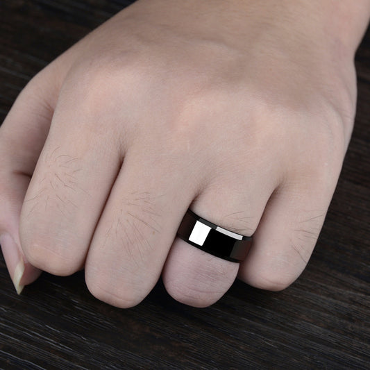 Niche Stainless Steel Couple Ring | Geometric Unisex Multi-Colour