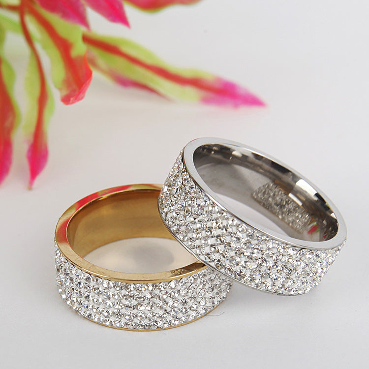 Titanium Steel Wave Ring | Steel and Gold
