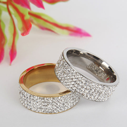 Titanium Steel Wave Ring | Steel and Gold