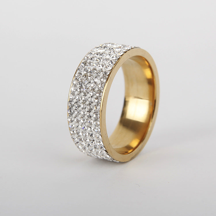 Titanium Steel Wave Ring | Steel and Gold