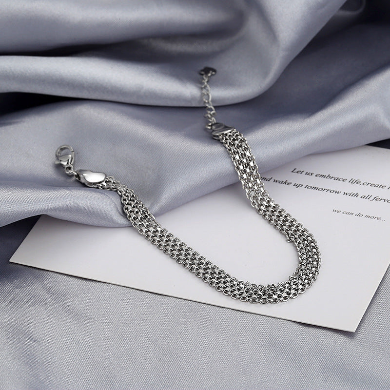 Multi-Layer Woven Round Bead Bracelet