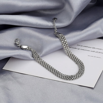 Multi-Layer Woven Round Bead Bracelet