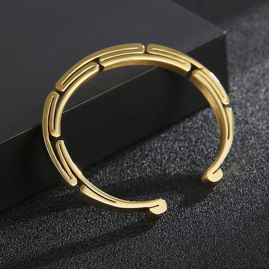 Men's Stainless Steel Geometric Bracelet | Korean Style