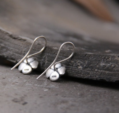 S925 Vintage Silver Rose Earrings | Thai Silver Retro Floral 9mm
