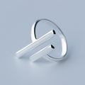 S925 Silver Personality Line Ring | Korean Style Women's Adjustable