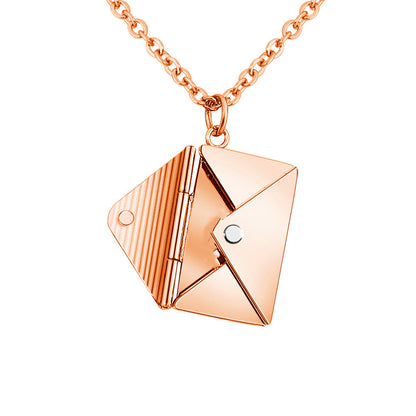 Envelope Love Letter Pendant Necklace for Women