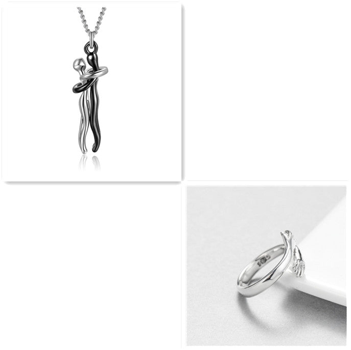Love Hug Pendant Necklace | Unisex Collarbone Chain