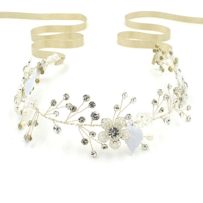 Bridal Pearl Crystal Crown | Handmade European Wedding Headdress