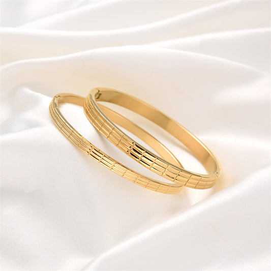 Titanium Steel Bracelet in Steel, Gold and Rose Gold