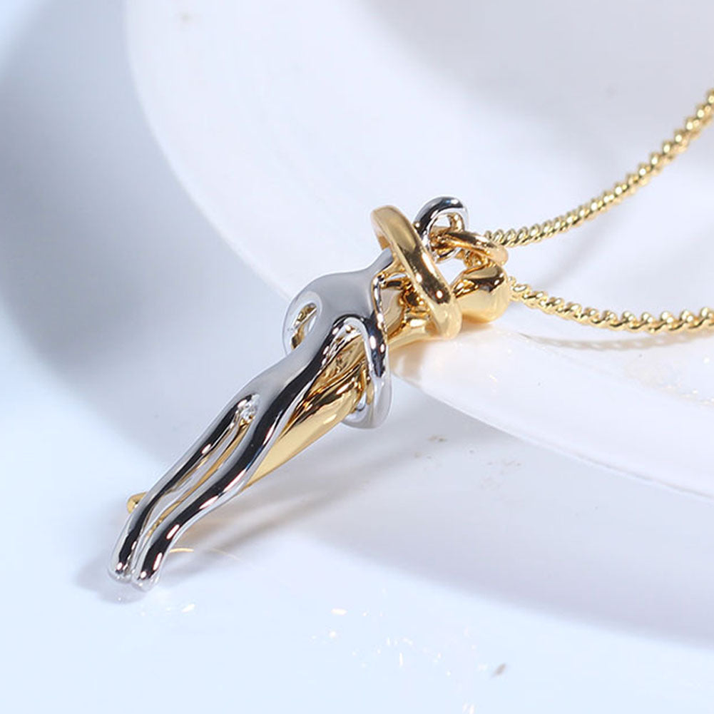 Love Hug Pendant Necklace | Unisex Collarbone Chain