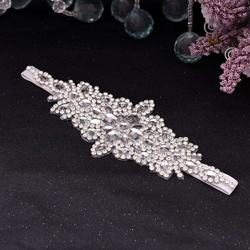 Glass Water Diamond Elastic Headband | Bridal Wedding Travel Gift