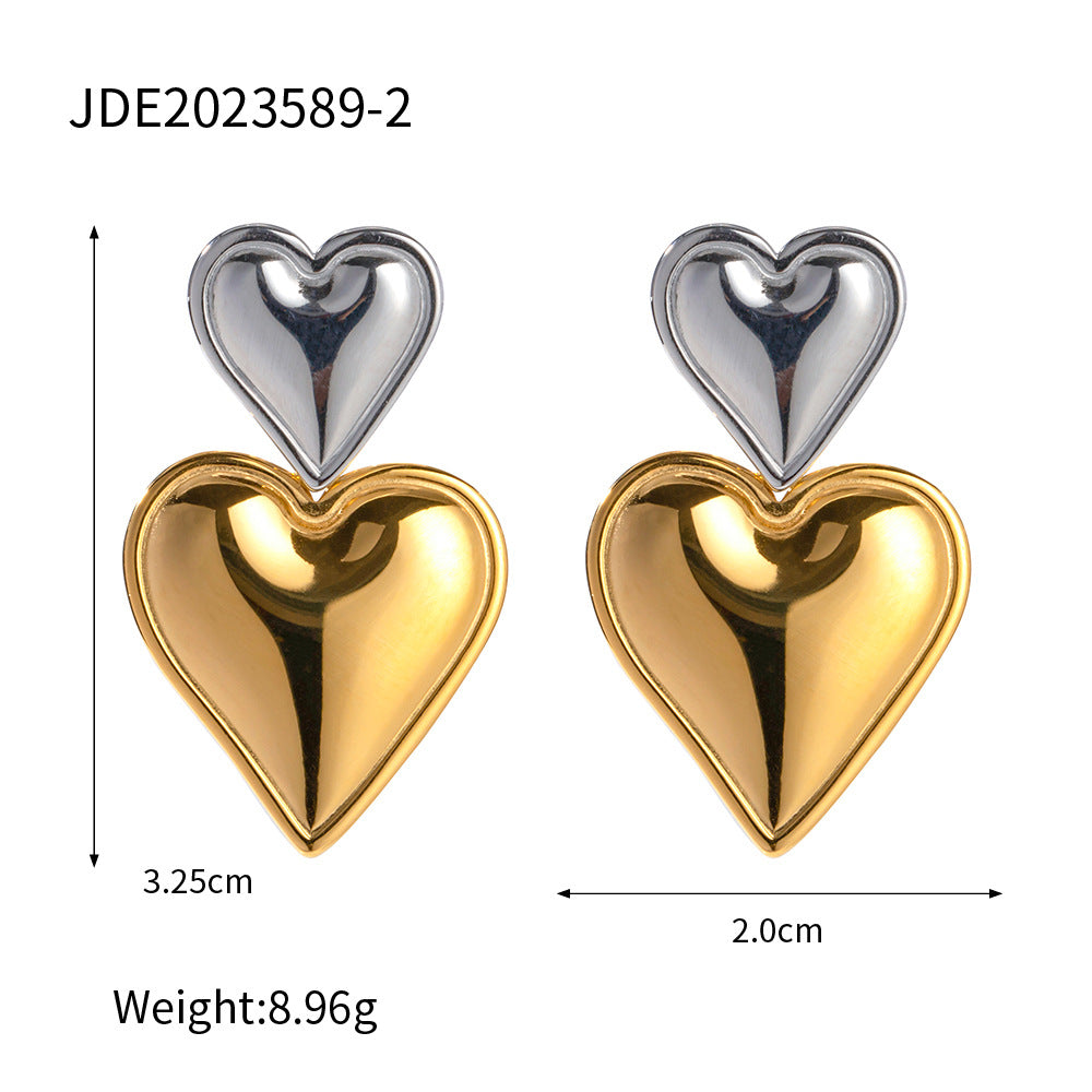Zofia Heart Earrings | Stainless Steel INS Style Love Stud