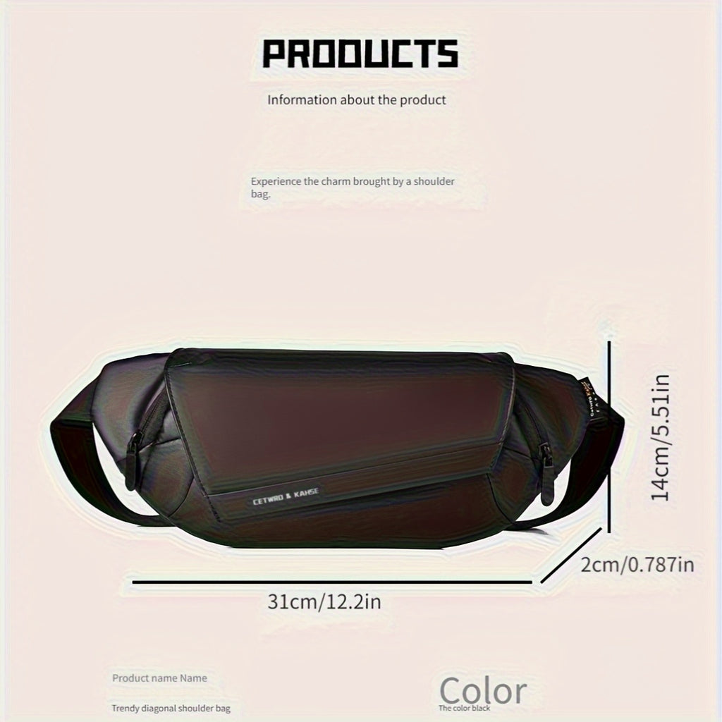Men's Nylon Crossbody & Chest Bag for Cycling & Sports