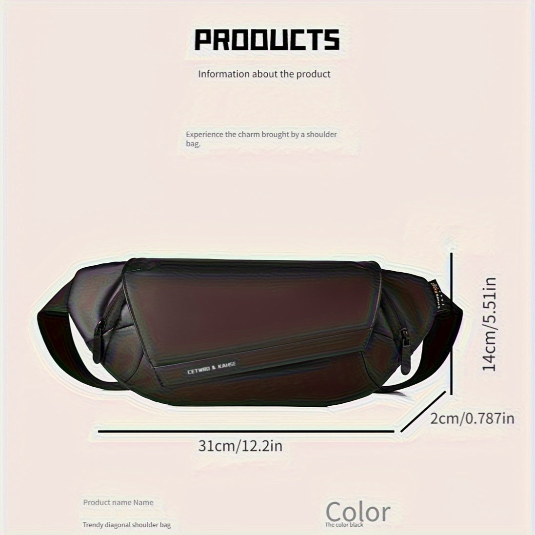 Men's Nylon Crossbody & Chest Bag for Cycling & Sports