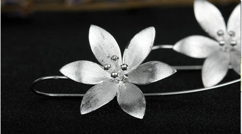 Lotus Stud Earrings | 925 Silver Korean Style Floral